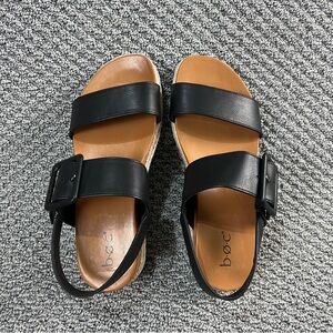 b.o.c. Black and Tan Women's Sandals